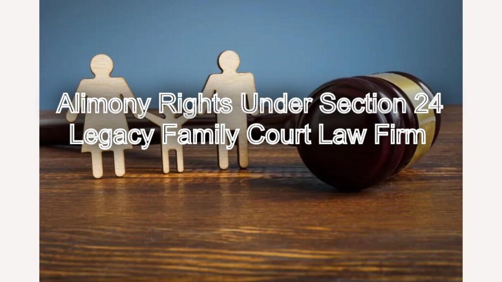 Alimony Rights Under Section 24 of the Hindu Marriage Act