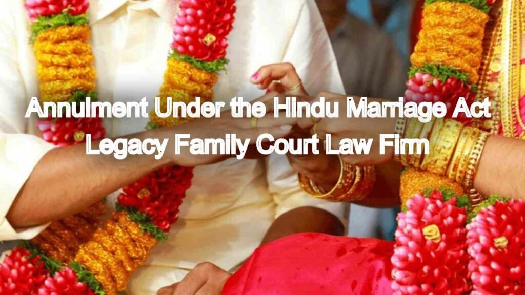 Legal Support for Annulment Under the Hindu Marriage Act