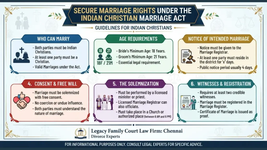 Secure Marriage Rights Under the Indian Christian Marriage Act - infographic image